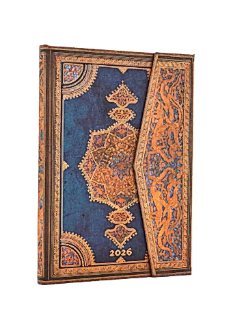 Safavid Indigo Manyetik Kapak Midi Haftalık Ajanda