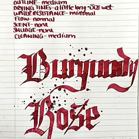 Diamine Flower Burgundy Rose Dolmakalem Mürekkebi