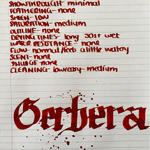 Diamine Flower Gerbera Dolmakalem Mürekkebi