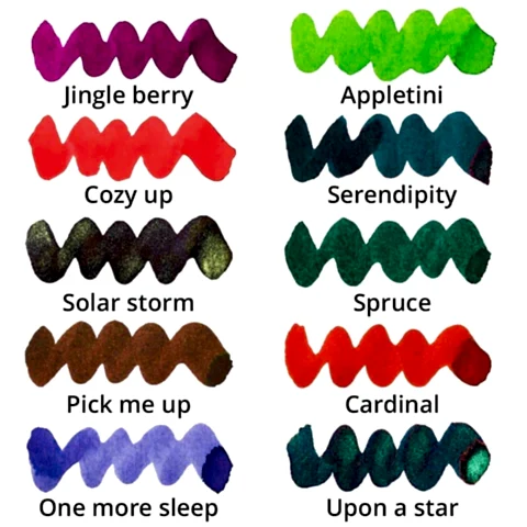 Diamine Inkvent Green Edition Shimmer Serendipity Mürekkep