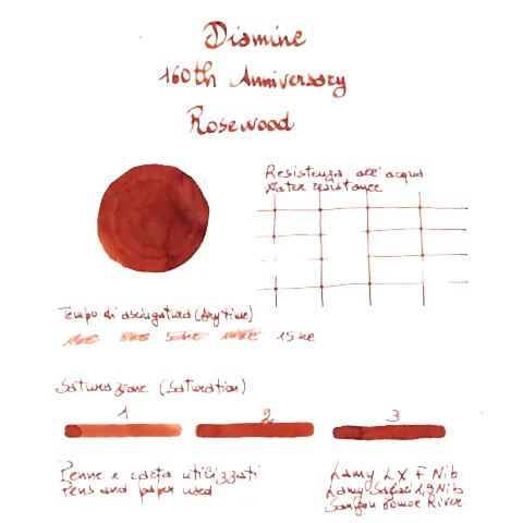 Diamine Ink 160.yıl Dolmakalem Mürekkebi Rosewood 75 ml