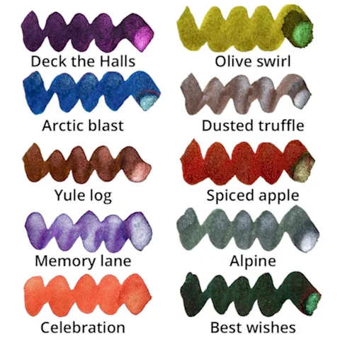 Diamine Inkvent Green Edition Shimmer Dusted Truffle Mürekkep