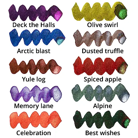 Diamine Inkvent Green Edition Shimmer Yule Log Mürekkep