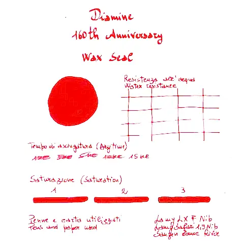 Diamine Ink 160.yıl Dolmakalem Mürekkebi Wax Seal 75 ml