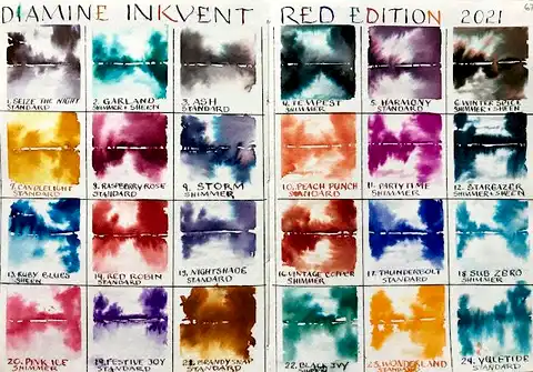 Diamine Inkvent Red Shimmer&Sheen All the Best 2022