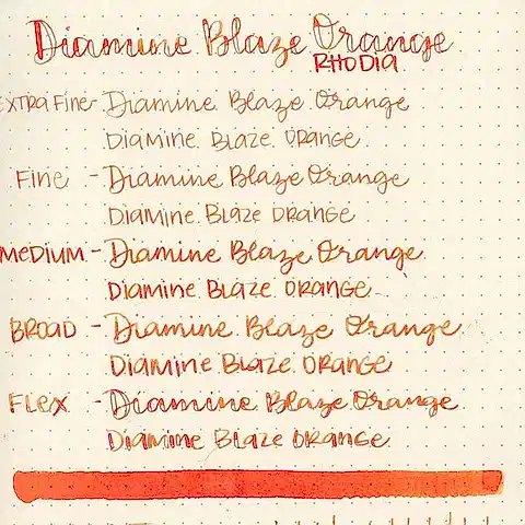 Diamine Dolmakalem Mürekkebi Blaze Orange 80 ml