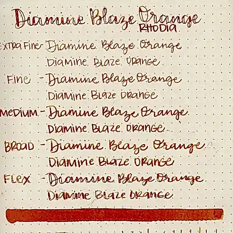 Diamine Dolmakalem Mürekkebi Blaze Orange