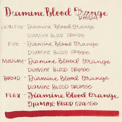 Diamine Ink Blood Orange 150.yıl Mürekkep 2017