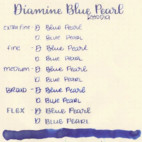 Diamine Ink Shimmering Mürekkep Blue Pearl