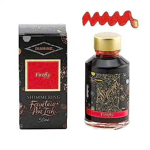 Diamine Ink Shimmering Mürekkep Firefly Red 2018