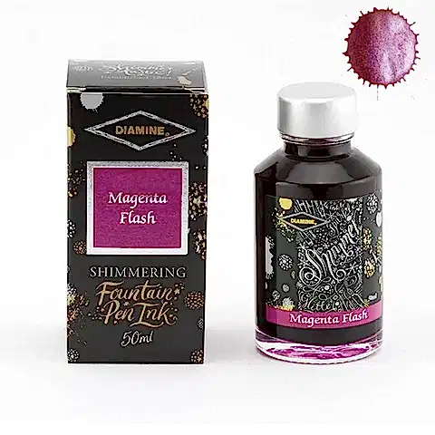Diamine Ink Shimmering Mürekkep Magenta Flash