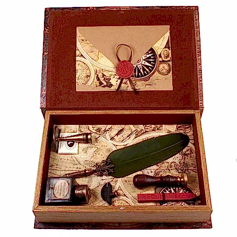 Mercator Mühür ve Tüylü Kalem Seti Yeşil