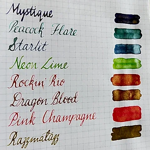 Diamine Ink Shimmering Mürekkep Peacock Flare 2020