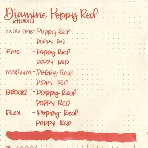 Diamine Dolmakalem Mürekkebi Poppy Red
