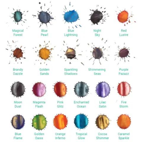 Diamine Ink Shimmering Mürekkep Firestorm Red