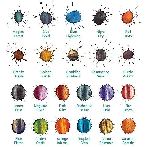 Diamine Ink Shimmering Mürekkep Pink Glitz