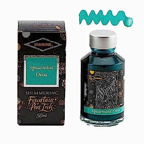 Diamine Ink Shimmering Mürekkep Spearmint Diva 2018