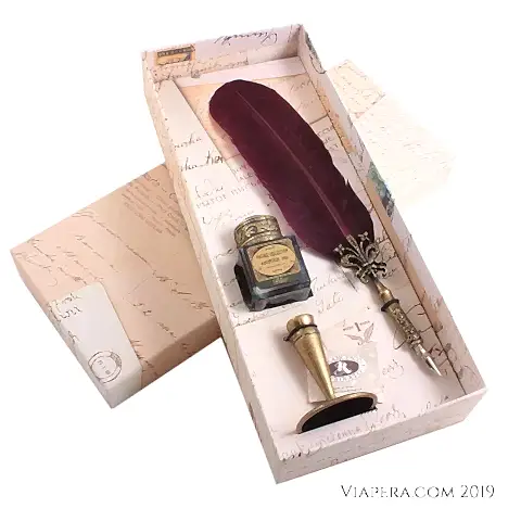 Tüylü Divit Kalem Seti 01/A Mürdüm