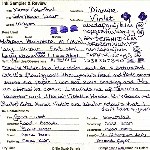 Diamine Dolmakalem Mürekkebi Violet