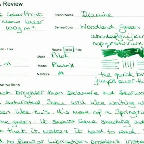 Diamine Dolmakalem Mürekkebi Woodland Green